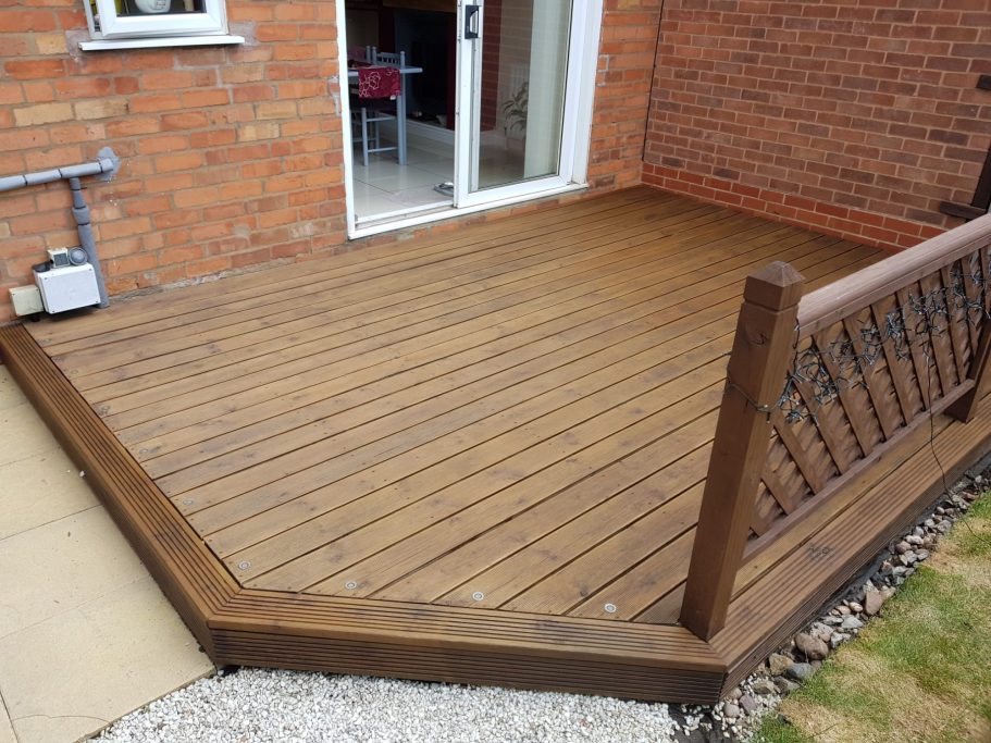 Decking cleaned and painted as part of our handyman service